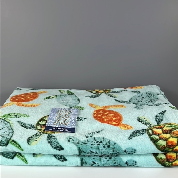 Tommy Bahama Kids Beach Towels Sea Turtles Multi Color 100% Cotton 2pc NEW - Picture 1 of 7